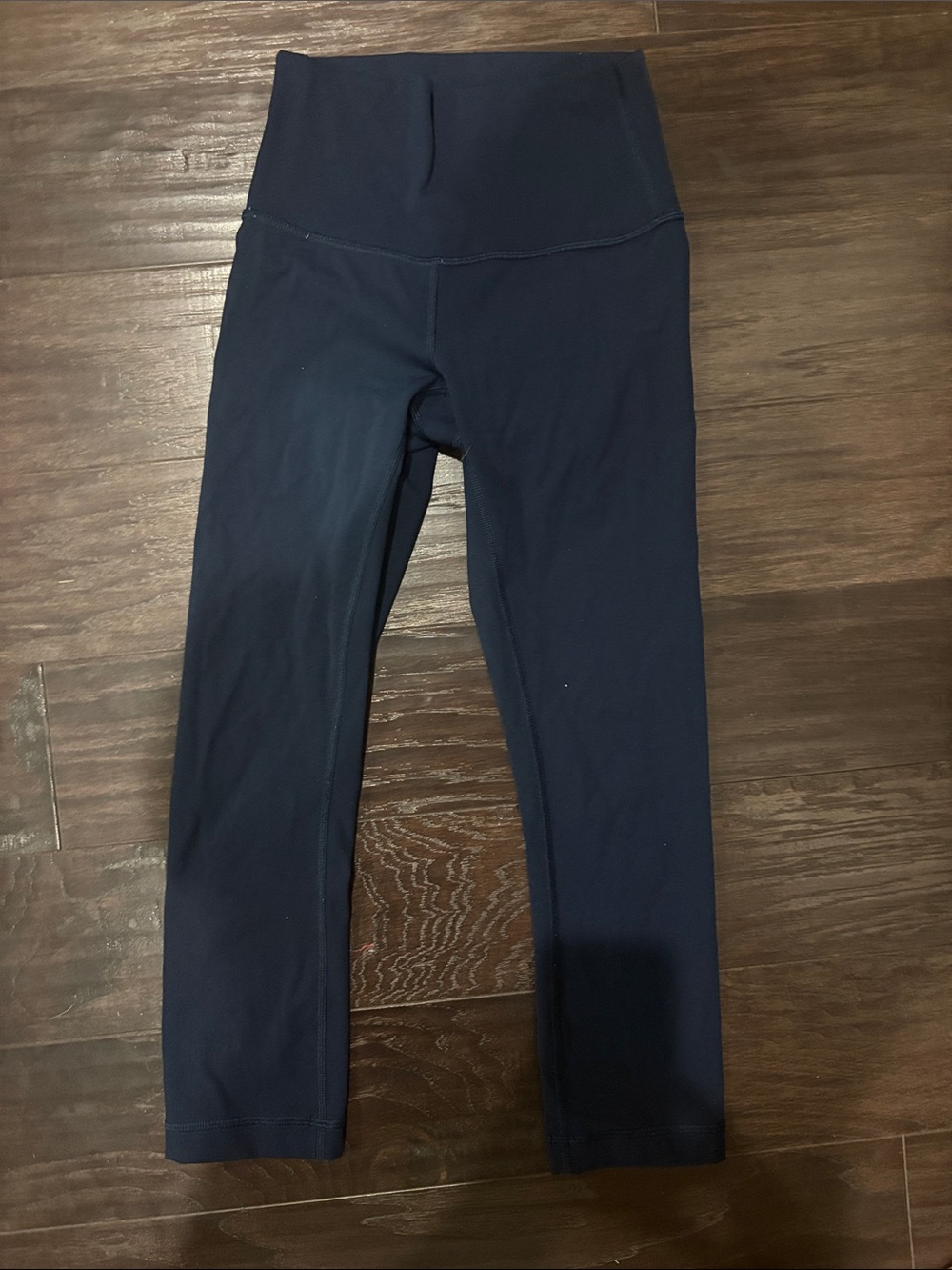 Lululemon Cropped High-Waist Navy Athletic Leggings